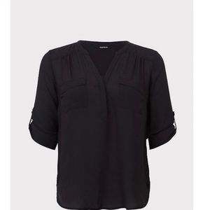 Womens Torrid Harper Georgette pullover 3/4 sleeve